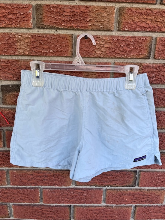 Patagonia Pants - Patagonia Women's Light Blue Elastic-Waist Shorts Sz Small
